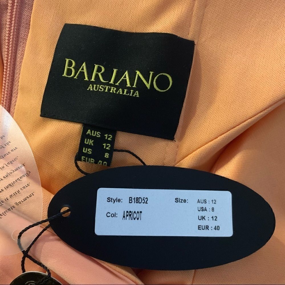 BARIANO AUSTRALIA Apricot Maxi Dress Size 8 - Picture 8 of 11